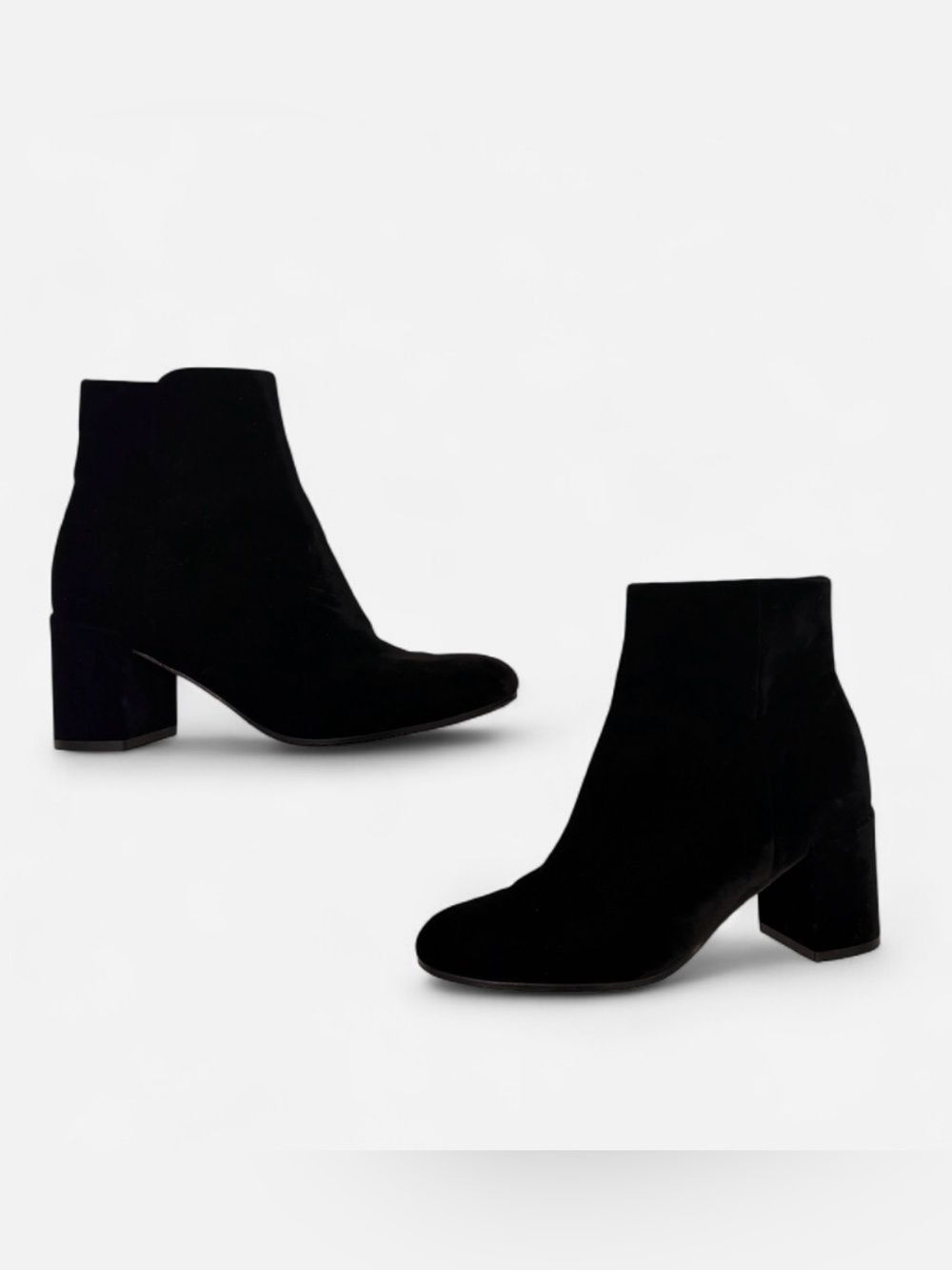 VINCE Blakely Black Suede Italian Ankle Boots Size 8 – Retail $395